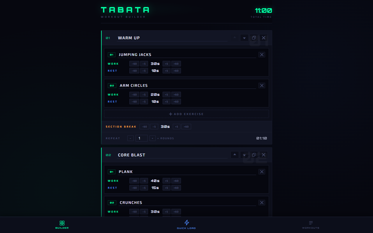 Better Tabata Timer screenshot