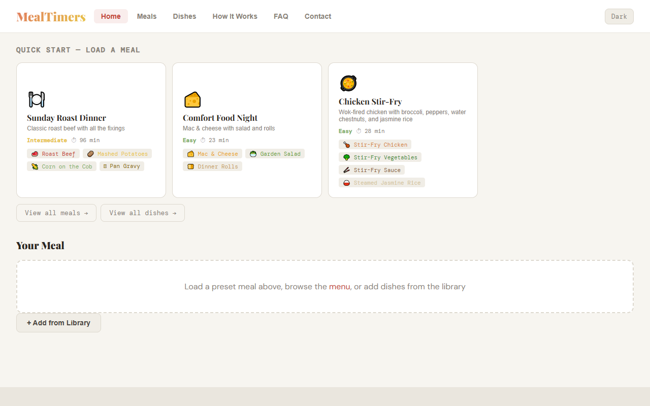 Meal Timers screenshot
