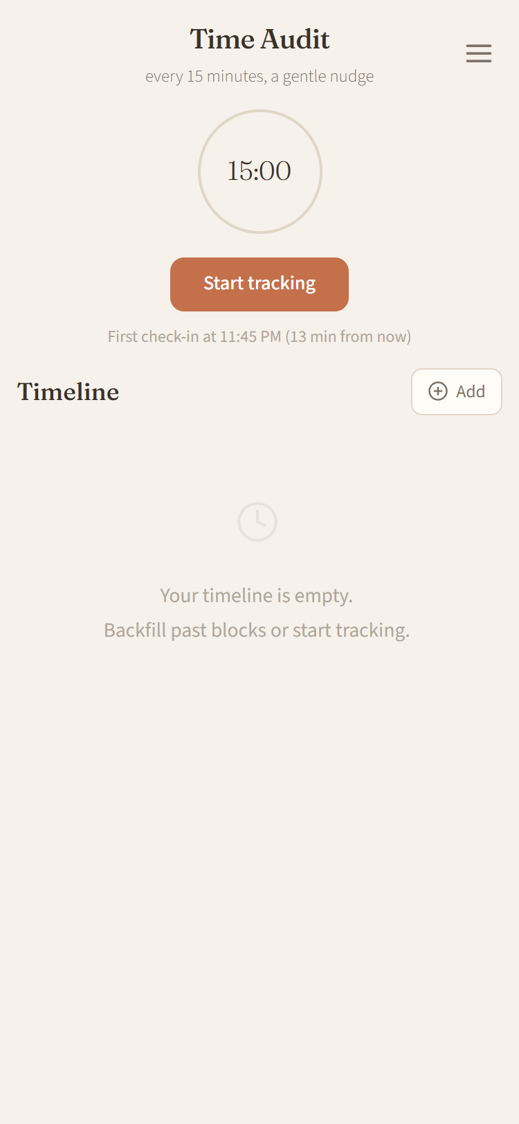 Time Audit mobile screenshot