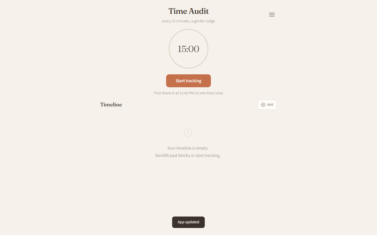 Time Audit screenshot